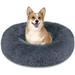 Calming Dog Bed Cat Bed Washable Round Dog Bed - 23/30/36 inches Anti-Slip Faux Fur Donut Cuddler Cat Bed for Small Medium Large Dogs - Fits up to 25/45/100 lbs - Waterproof Bottom