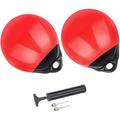 1 Pair of Boat Mooring Buoys Marine Grade Inflatable PVC Round Pontoon Boat Fenders Ball Boat Bumpers 11.4X14 Inch