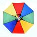 Baozhu Umbrella Hat with Elastic Band Rainbow Waterproof Fishing Umbrella Hat for Adults Kids Women Men