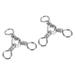 3 Way Swivel 26lb Stainless Steel Cross Line Terminal Tackle Silver 50 Pack