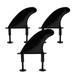 3Pcs Soft Top Surfboard Fins Sets for Softboard Paddle Board Surf Boards Accessories