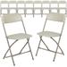 Flash Furniture Hercules Series Beige Plastic Folding Chair Set of 10 with 10 x 10 Black Pop Up Canopy Tent