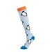 Frehsky compression socks Sports Golf Compression Socks Outdoor Cycling Tarvel Socks For Men Women Light Blue