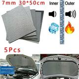 5Pcs 7mm Car Firewall Door Hood Floors Trunk Sound Insulation Heat Barrier Mat