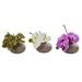 Nearly Natural 7 Phalaenopsis Orchid Artificial Arrangement (Set of 3)