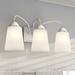 Malone 20 3/4" Wide Brushed Nickel 3-Light Vanity Bath Light