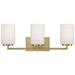 Leavenworth 23 1/2"W Brushed Gold 3-Light Vanity Bath Light