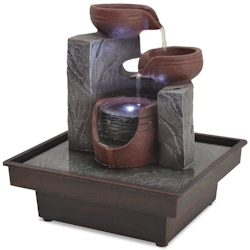 vidaXL Zimmerbrunnen mit LED Polyresin Image