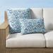 Florencia Damask Indoor/Outdoor Pillow - Square, Florencia Damask Aruba Square, 20" x 20" Square - Frontgate