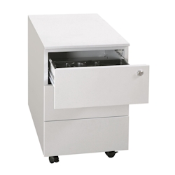 Lüllmann Büro Rollcontainer Bürocontainer mit 3 Schubladen 62 x 40 x 59 cm Lichtgrau 505940 Image