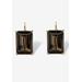 Women's Gold-Plated Genuine Smoky Quartz Leverback Drop Earrings (14 1/2 Cttw) by PalmBeach Jewelry in Gold