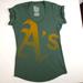 Nike Tops | Nike Loose Fit A's Vneck Small Green & Gold Tshirt | Color: Gold/Green | Size: S