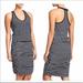 Athleta Dresses | Athleta Striped Tee Racerback Dress Navy Gray M Petite | Color: Blue/Gray | Size: Pm