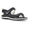 Sandale GEOX "D SANDAL VEGA" Gr. 39, schwarz (schwarz, kombiniert) Damen Schuhe Sandalen