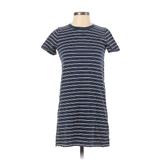 Madewell Casual Dress - Shift: Blue Stripes Dresses - Women's Size 2X-Small