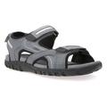 Sandale GEOX "UOMO SANDAL STRADA" Gr. 43, grau (stone, hellgrau) Herren Schuhe Sandalen