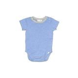 The Children's Place Short Sleeve Onesie: Blue Marled Bottoms - Size 6-9 Month