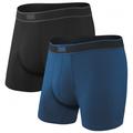 Saxx - Daytripper Boxer Brief Fly 2-Pack - Kunstfaserunterwäsche Gr L;M;S;XL blau/schwarz;grau