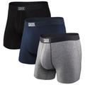 Saxx - Vibe Super Soft Boxer Brief 3-Pack - Kunstfaserunterwäsche Gr XXL grau