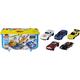 Hot Wheels GVG11 - Track Builder Unlimited Schnellstarter Box, Spielzeug Autorennbahn ab 6 Jahren & 1806 - Geschenkset, je 5 Fahrzeuge, zufällige Autos/Fahrzeugmodelle, 5er Pack