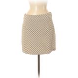 Ann Taylor LOFT Outlet Casual Mini Skirt Mini: Ivory Tweed Bottoms - Women's Size 6 Petite