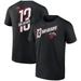 Men's Fanatics Branded Bam Adebayo Black Miami Heat Full-Court Press Name & Number T-Shirt