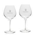 Belmont Abbey Crusaders Logo 22oz. 2-Piece Luigi Bormioli Titanium Robusto Wine Glass Set