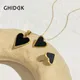 Ghidbk – ensemble de boucles d'oreilles en acier inoxydable résistant à l'eau plaqué or 18K