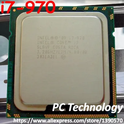Processeur Intel Core i7 970 d'origine i7-970 CPU 12M Cache/ 3.20GHz 6 cœurs 4.8 ight/s LIncome 1366