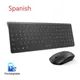 Clavier et souris sans fil espagnol Chlor 2.4G pleine grandeur mince et aste clavier et souris