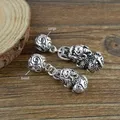 Amulette Pixiu Vintage en argent 100% pendentif Fengshui richesse bonne chance 925