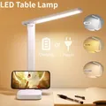 Lampe LED Tactile Pliable à Intensité Réglable Rechargeable par USB Luminaire de Table de oral et
