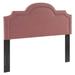 Belinda Performance Velvet Headboard by Modway Upholstered/Polyester in Pink/Gray | 57 H x 61.5 W x 3 D in | Wayfair MOD-6569-DUS