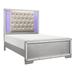 Rosdorf Park Ahnna Queen Panel Bed Upholstered/Microfiber/Microsuede in Gray | 6.25 H x 71.75 W x 66.5 D in | Wayfair