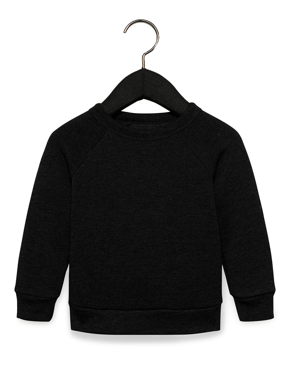 Bella + Canvas 3901T Toddler Sponge Fleece Crew in Black size 4T | Cotton/Polyester Blend