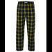Boxercraft BM6624 Men's Harley Flannel Pant with Pockets in Black/Gold Plaid size Small | Cotton
