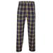 Boxercraft BM6624 Men's Harley Flannel Pant with Pockets in Navy Blue/Gold Plaid size Small | Cotton
