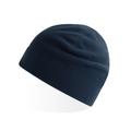 Atlantis Headwear BIRK Sustainable Fleece Beanie Hat in Navy Blue | Polyester