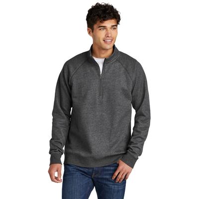 Sport-Tek STF202 Drive Fleece 1/4-Zip Pullover T-Shirt in Graphite Grey size 4XL | 60/40 cotton/polyester