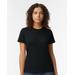 Gildan 65000L Women's Softstyle Midweight T-Shirt in Pitch Black size Small | Cotton