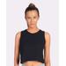 Next Level 5083 Women's Festival Cropped Tank Top in Black size 2XL | Cotton/Polyester Blend