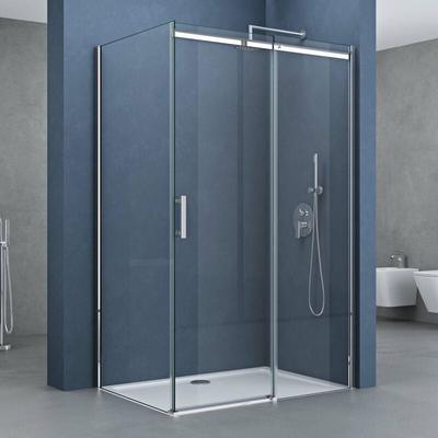 Doporro Eckdusche 70x100x195cm Eck-Duschkabine Duschabtrennung ESG-Sicherheitsglas Klarglas Image