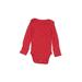 Carter's Long Sleeve Onesie: Red Bottoms - Size Newborn