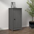 Buffet Bahut Meuble de rangement Commode Gris 40x35x80 cm Bois massif de pin 88539