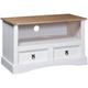 Maisonchic - Meuble tv Banc tv Armoire de rangement Gamme Corona pin mexicain Blanc 91x43x56 cm