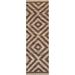 Brown Geometric Kilim Reversible Runner Rug Flat-weave Wool Carpet - 2'7"x 10'1"