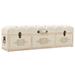 vidaXL Storage Bench 43.3" Cream Solid Wood Fir - 43.3" x 11.8" x 15"
