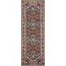 Blue Heriz Serapi Geometric Runner Rug Hand-knotted Wool Carpet - 2'6"x 8'0"