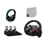 Pre-Owned Logitech G29 Driving Force Racing Wheel For PS4 BOLT AXTION Bundle (Refurbished: Good)