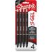 Sharpie S-Gel Pens - 1 mm Pen Point Size - Black Gel-based Ink - Black Barrel - 4 / Pack | Bundle of 10 Packs